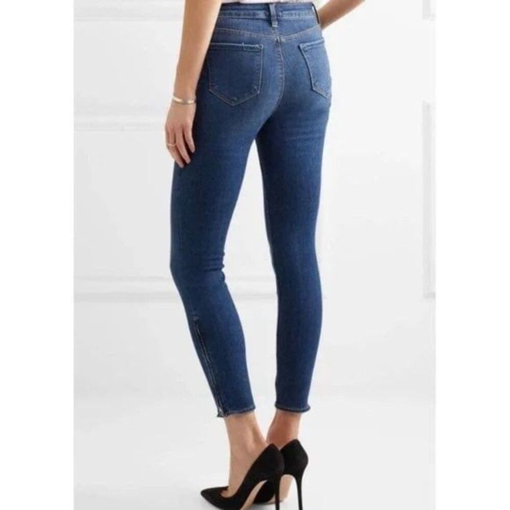 L'Agence Andrea High Rise Jeans Dark Vintage Size 28 Skinny Slim Casual